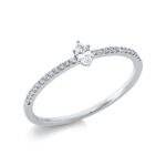 Solitaeire 6er-Krappe Weißgold 18kt 0,16 Diamantringe mit 25 Diamanten - 1BF35