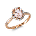 Farbstein Rosegold 18kt 0,17 Diamantringe Farbstein 1,06 ct - 1BH20
