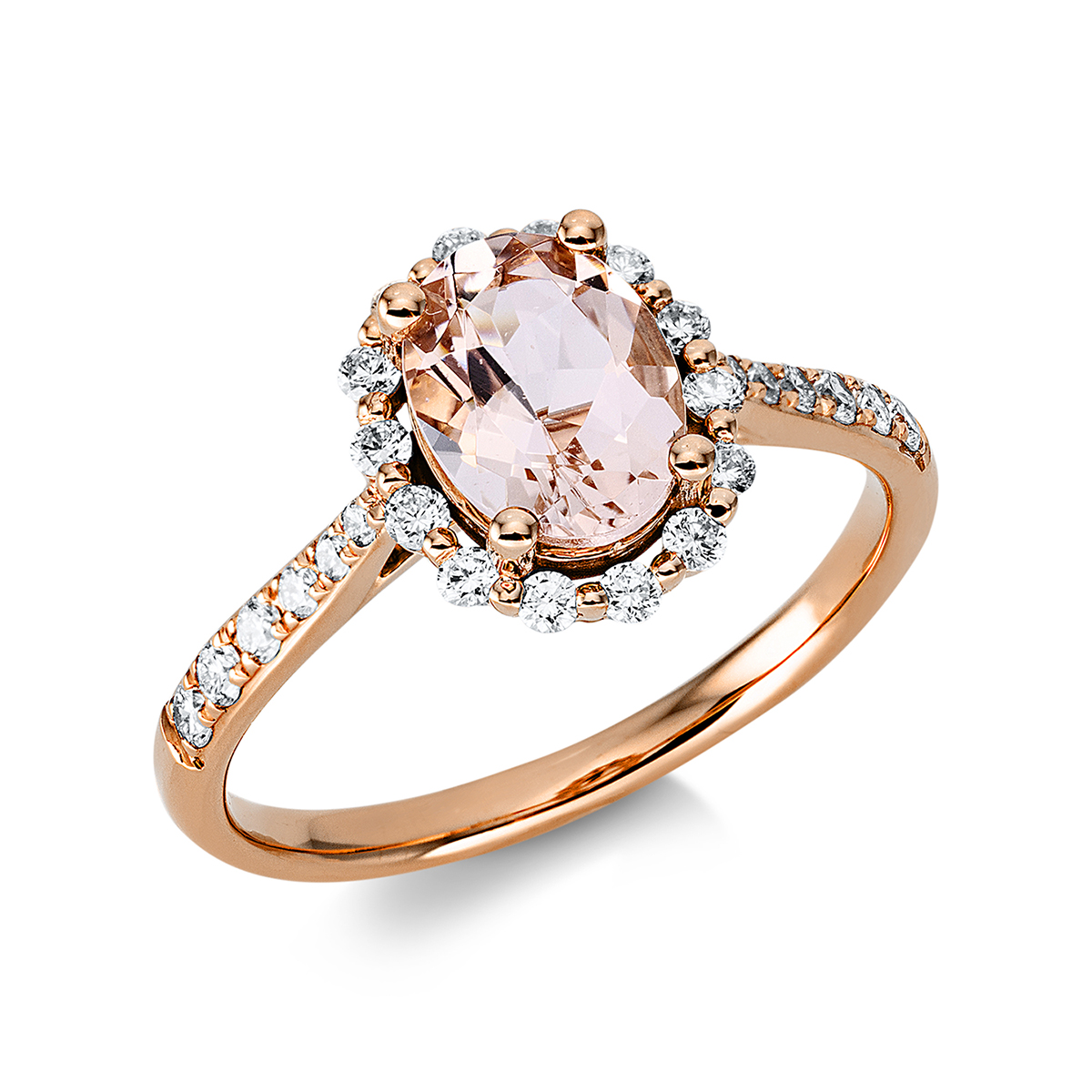 1BH20R Farbstein Rosegold 18kt 0,17 Diamantringe Farbstein 1,06 ct - 1BH20 – Bild 1