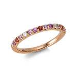 Farbstein Rosegold 18kt 0,08 Diamantringe Farbstein 0,29 ct - 1BH27
