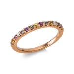 Farbstein Rosegold 18kt 0,04 Diamantringe Farbstein 0,37 ct - 1BH30
