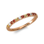 Farbstein Rosegold 18kt 0,09 Diamantringe Farbstein 0,31 ct - 1BH31