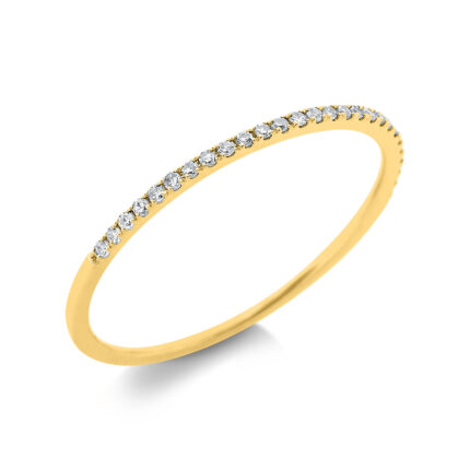 Memoire Gelbgold 18kt 0,07 Diamantringe mit 27 Diamanten - 1BO64