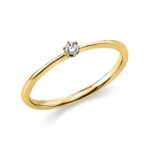 Solitaeire 6er-Krappe Gelbgold 18kt 0,05 Diamantringe mit 1 Diamanten - 1C476