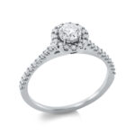 Solitaeire Weißgold 18kt 0,66 Diamantringe mit 35 Diamanten - 1CF33