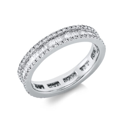 Baguette Weißgold 18kt 1,15 Diamantringe mit 168 Diamanten - 1CG74