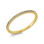 Memoire Gelbgold 18kt 0,30 Diamantringe mit 48 Diamanten - 1CH18
