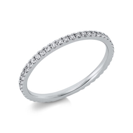 Memoire Weißgold 18kt 0,30 Diamantringe mit 46 Diamanten - 1CH18