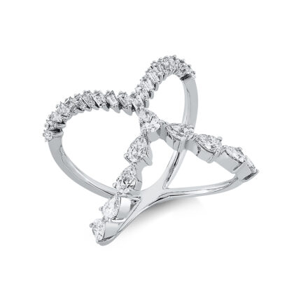 Baguette Weißgold 18kt 1,18 Diamantringe mit 30 Diamanten - 1CI21