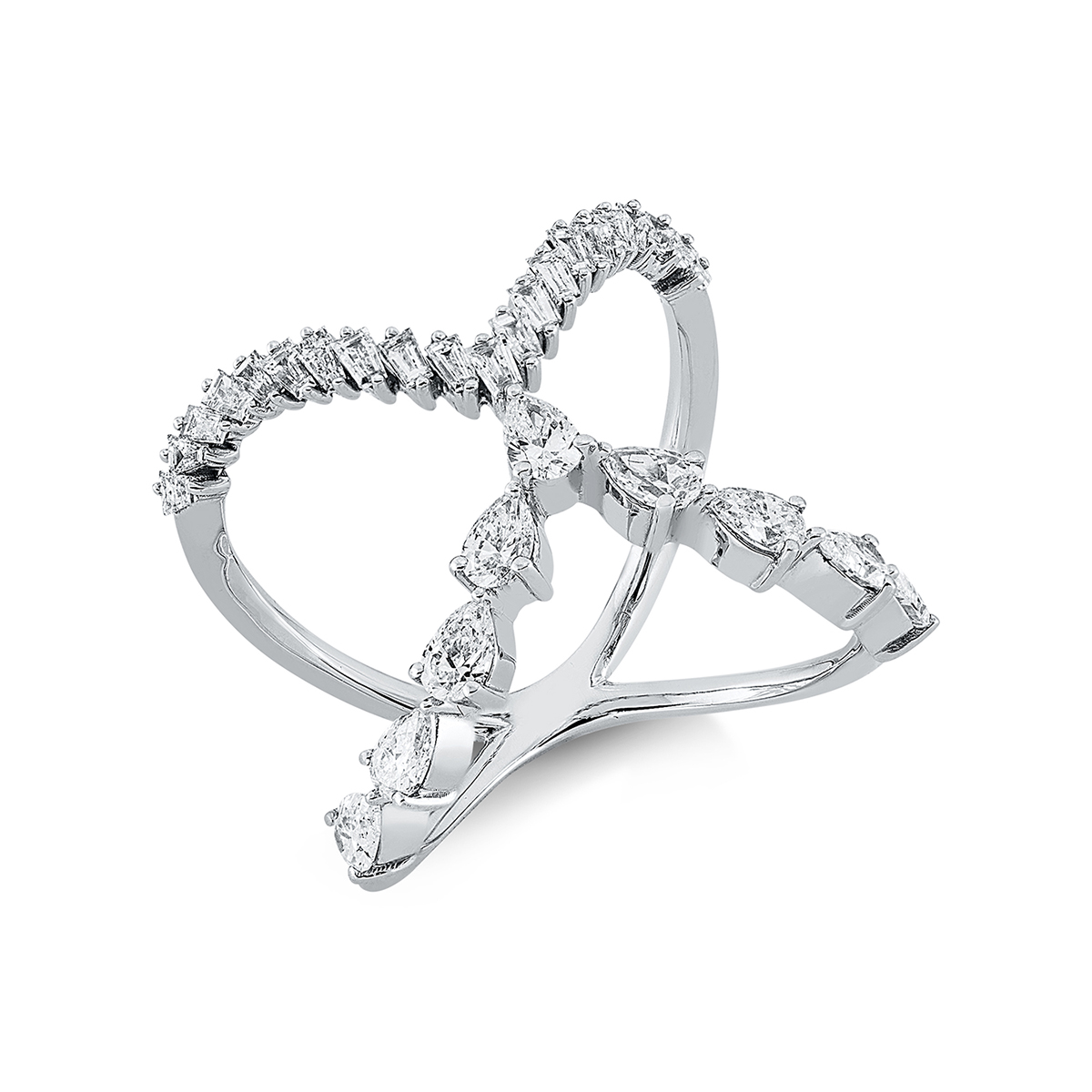 1CI21W Baguette Weißgold 18kt 1,18 Diamantringe mit 30 Diamanten - 1CI21 – Bild 1