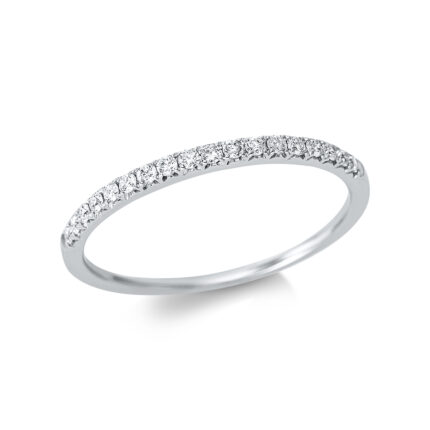 Memoire Weißgold 18kt 0,16 Diamantringe mit 18 Diamanten - 1CI81