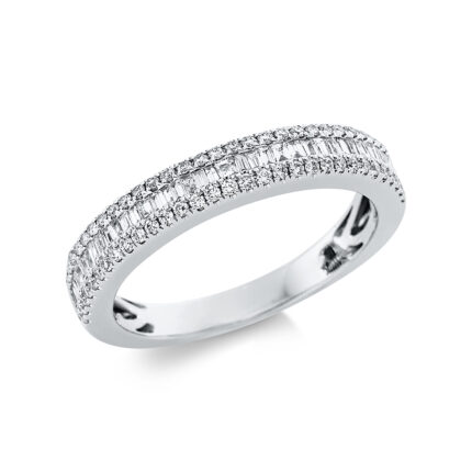 Baguette Weißgold 18kt 0,47 Diamantringe mit 102 Diamanten - 1CI96