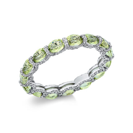 Farbstein Weißgold 18kt 0,54 Diamantringe Farbstein 2,7 ct - 1CL08