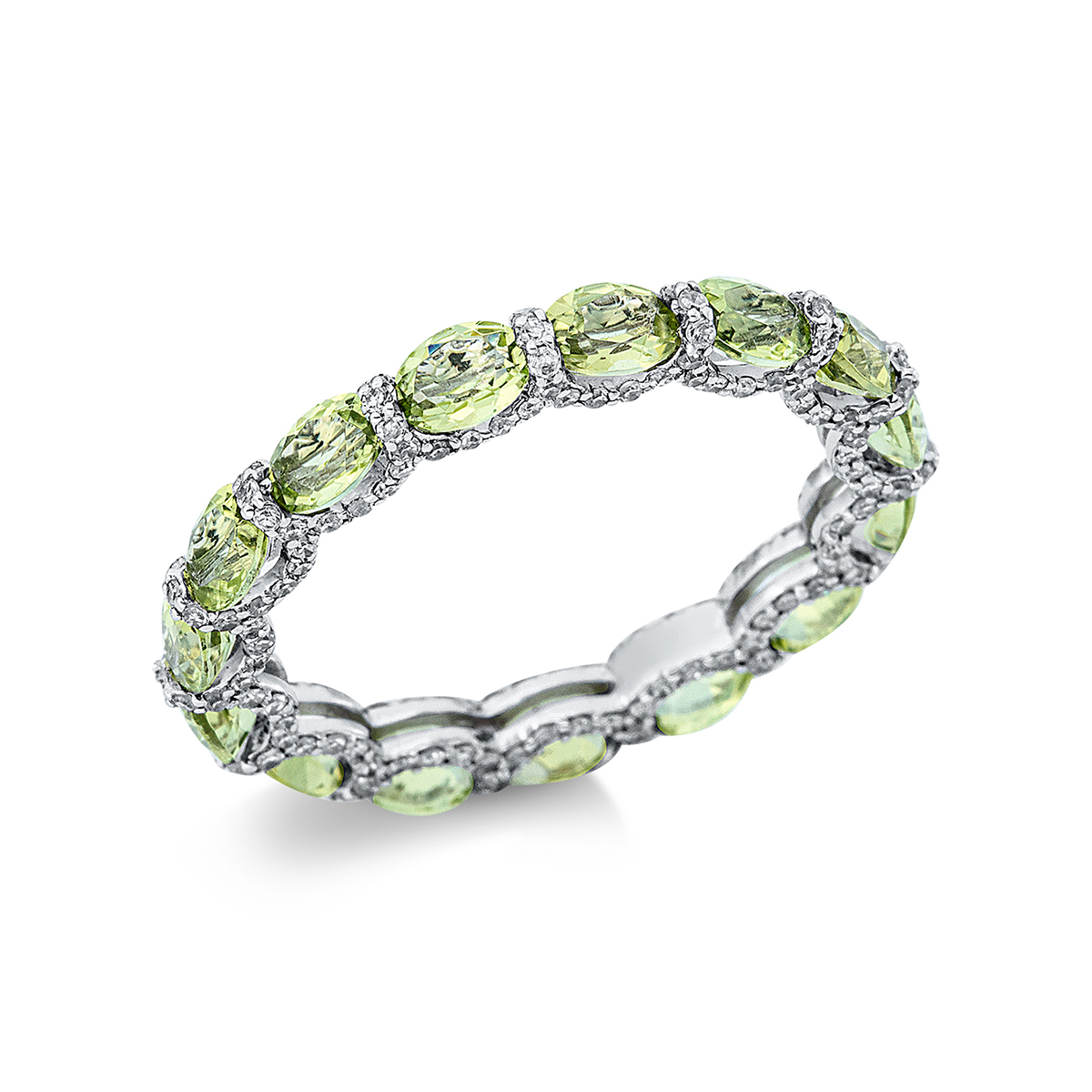 1CL08W Farbstein Weißgold 18kt 0,54 Diamantringe Farbstein 2,7 ct - 1CL08 – Bild 1