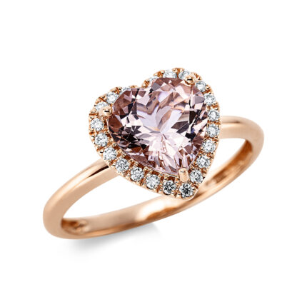 Farbstein Rosegold 18kt 0,13 Diamantringe Farbstein 2 ct - 1CP06