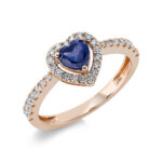 Farbstein Rosegold 18kt 0,33 Diamantringe Farbstein 0,5 ct - 1CP07