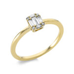 Baguette Gelbgold 18kt 0,20 Diamantringe mit 9 Diamanten - 1CP16
