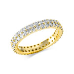 Memoire Gelbgold 18kt 1,50 Diamantringe mit 70 Diamanten - 1BG16