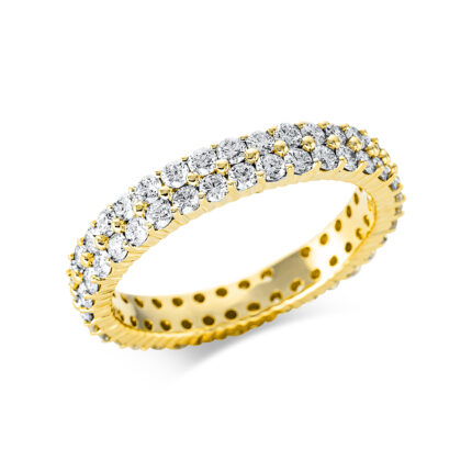 Memoire Gelbgold 18kt 1,50 Diamantringe mit 70 Diamanten - 1BG16