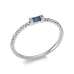 Farbstein Weißgold 18kt 0,09 Diamantringe Farbstein 0,12 ct - 1BH07