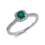 Farbstein Weißgold 18kt 0,23 Diamantringe Farbstein 0,26 ct - 1EJ21