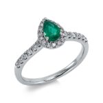 Farbstein Weißgold 18kt 0,30 Diamantringe Farbstein 0,37 ct - 1EJ24