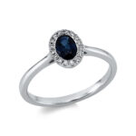 Farbstein Weißgold 18kt 0,07 Diamantringe Farbstein 0,5 ct - 1EJ32