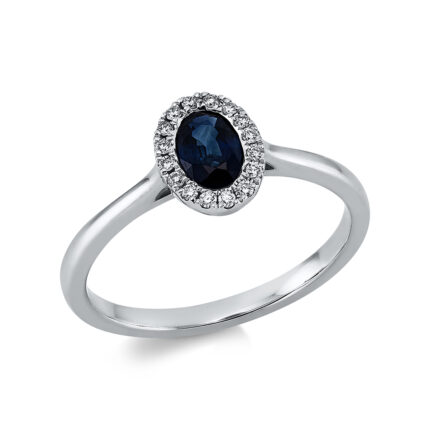 Farbstein Weißgold 18kt 0,07 Diamantringe Farbstein 0,5 ct - 1EJ32