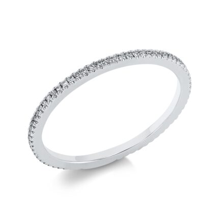 Memoire Weißgold 18kt 0,16 Diamantringe mit 66 Diamanten - 1FI69