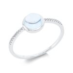 Farbstein Weißgold 18kt 0,05 Diamantringe Farbstein 1,26 ct - 1FP97