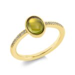 Farbstein Gelbgold 18kt 0,07 Diamantringe Farbstein 1,36 ct - 1FQ14