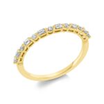 Baguette Gelbgold 18kt 0,26 Diamantringe mit 13 Diamanten - 1FQ27