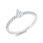 Solitaeire 3er-Krappe Weißgold 18kt 0,38 Diamantringe mit 17 Diamanten - 1FQ30