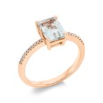 Farbstein Rosegold 18kt 0,07 Diamantringe Farbstein 1,42 ct - 1FQ34