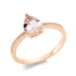 Farbstein Rosegold 18kt 0,07 Diamantringe Farbstein 0,81 ct - 1FQ37