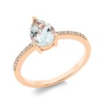 Farbstein Rosegold 18kt 0,07 Diamantringe Farbstein 1,03 ct - 1FQ38