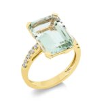 Farbstein Gelbgold 18kt 0,20 Diamantringe Farbstein 7 ct - 1U432