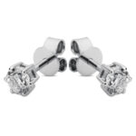 Ohrstecker 6er-Krappe Weißgold 18kt 0,50 Diamantschmuck mit 2 Diamanten - 2A575