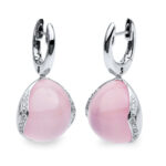 Ohrschmuck Weißgold 18kt 0,28 Diamantschmuck Farbstein 29,7 ct - 2A804