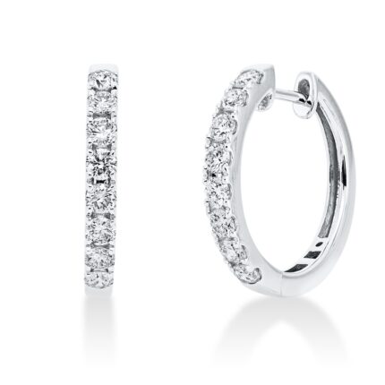 Creolen Weißgold 18kt 0,76 Diamantschmuck mit 16 Diamanten - 2C788