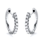 Creolen Weißgold 18kt 0,33 Diamantschmuck mit 18 Diamanten - 2E938