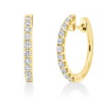 Creolen Gelbgold 18kt 0,71 Diamantschmuck mit 22 Diamanten - 2G372