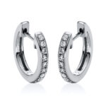 Creolen Weißgold 18kt 0,16 Diamantschmuck mit 20 Diamanten - 2J058