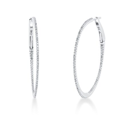 Creolen Weißgold 18kt 0,34 Diamantschmuck mit 160 Diamanten - 2K179