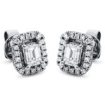 Ohrstecker 4er-Krappe Weißgold 18kt 0,65 Diamantschmuck mit 38 Diamanten - 2L242