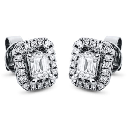 Ohrstecker 4er-Krappe Weißgold 18kt 0,65 Diamantschmuck mit 38 Diamanten - 2L242