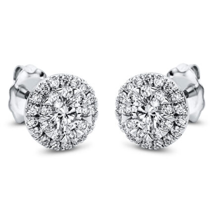 Ohrstecker Weißgold 18kt 0,68 Diamantschmuck mit 54 Diamanten - 2L290