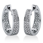 Creolen Weißgold 18kt 0,50 Diamantschmuck mit 110 Diamanten - 2L414