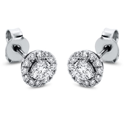 Ohrstecker 4er-Krappe Weißgold 18kt 0,76 Diamantschmuck mit 26 Diamanten - 2L762