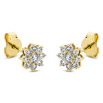 Ohrstecker Gelbgold 18kt 0,60 Diamantschmuck mit 18 Diamanten - 2L772